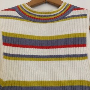 Fruit Stripe Mock Neck Tank Top